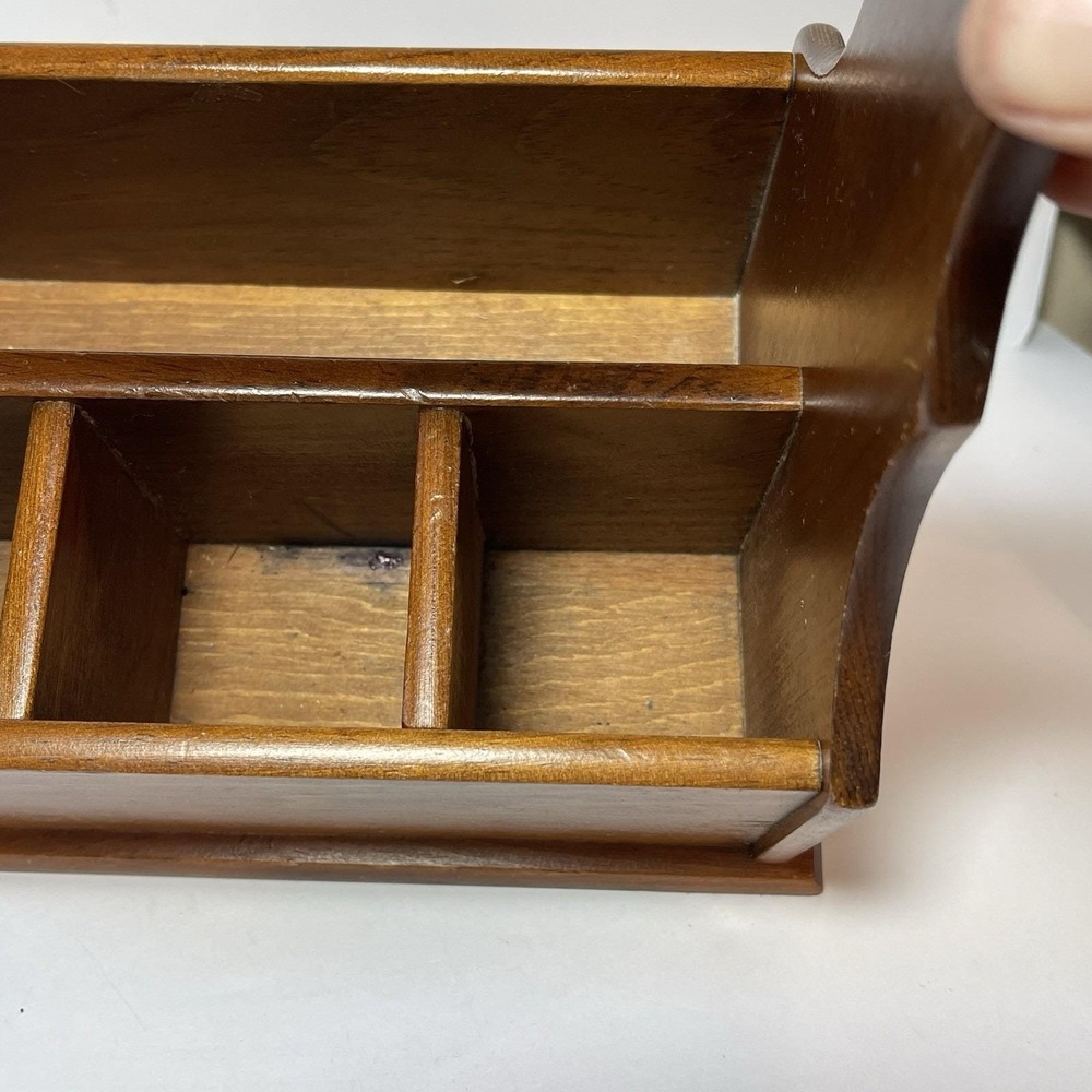 Pfaltzgraff Yorktowne Wooden Utensil/Silverware-Pen/Pencil Caddy Cottagecore VTG - Picture 10 of 16